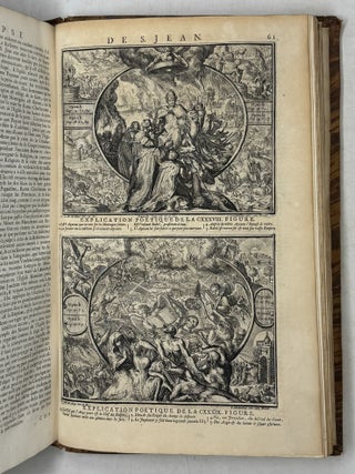 Le grand tableau de l'univers, ou l'Histoirie des Evenements de l'Eglise, depuis la Creation du Monde jusqu'&agrave; l'Apocalypse de S. Jean. Represent&eacute;e par des Tailles douces. Expliqu&eacute;s par des Remarques Historiques, Theologiques & Morales. Avec les Annales de l'Eglise & du Monde. depuis la Creation jusqu'&agrave; la Mort des Apotres, & un Abreg&eacute; de la geographie sacr&eacute;e. Par Mr. Basnage, Pasteur de la Haye. Huiti&eacute;me [sic] Edition