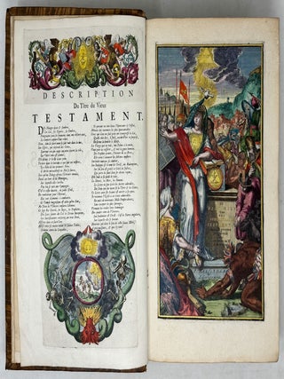 Le grand tableau de l'univers, ou l'Histoirie des Evenements de l'Eglise, depuis la Creation du Monde jusqu'&agrave; l'Apocalypse de S. Jean. Represent&eacute;e par des Tailles douces. Expliqu&eacute;s par des Remarques Historiques, Theologiques & Morales. Avec les Annales de l'Eglise & du Monde. depuis la Creation jusqu'&agrave; la Mort des Apotres, & un Abreg&eacute; de la geographie sacr&eacute;e. Par Mr. Basnage, Pasteur de la Haye. Huiti&eacute;me [sic] Edition