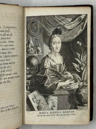 Erucarum ortus, alimentum et paradoxa metamorphosis, In qua Origo, pabulum, transformatio, nec non tempus, locus & proprietates erucarum, vermium, papilionum, phal&aelig;narum, muscarum, aliorumque hujusmodi exsanguium animalculorum exhibentur in Favorum, atque insectorum, herbarum, florum, & plantarum Amatorum, t&ugrave;m etiam pictorum, limbolariorum, aliorumque commodum exact&egrave; inquisita, ad vivum delineata, typis excusa, compendios&egrave;que descripta per Mariam Sibillam Merian