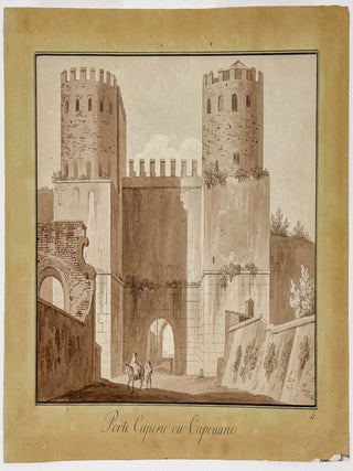 Item #JLR0580 Six ink-and-wash paintings over etched lines from his series "Journées...