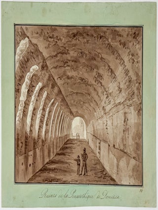 Six ink-and-wash paintings over etched lines from his series "Journées pittoresques des édifices antiques dans les environs de Rome"