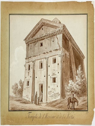 Six ink-and-wash paintings over etched lines from his series "Journées pittoresques des édifices antiques dans les environs de Rome"