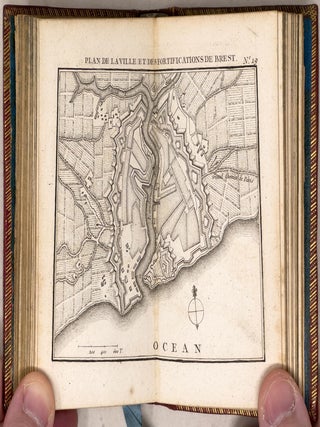 Atlas maritime ou Cartes reduites de toutes les C&ocirc;tes de France avec des Cartes particulieres des Isles voisines les plus considerables, suivies des plans des principales Villes Maritimes de ce royaume Par M. Bonne de la Societ&eacute; Litteraire Militaire M.tre de Mathem. Ingenieur G&eacute;ographe