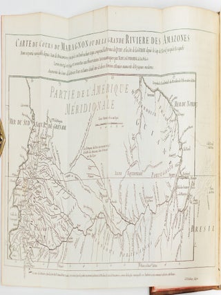 Relation abr&eacute;g&eacute;e d&rsquo;un voyage fait dans l&rsquo;interieur de l&rsquo;Am&eacute;rique m&eacute;ridionale. Depuis la C&ocirc;te de la Mer du Sud, jusqu&rsquo;aux C&ocirc;tes du Br&eacute;sil & de la Guiane, en descendant la riviere des Amazones; L&ucirc;e &agrave; l&rsquo;Assembl&eacute;e publique de l&rsquo;Acad&eacute;mie des Sciences, le 28. Avril 1745. . . BOUND WITH Lettre a Madame *** sur l'emeute populaire excit&eacute;e En la Ville de Cuenca au Perou, le 29. d'Ao&ucirc;t 1739. Contre les acad&eacute;miciens des sciences, Envoy&eacute;s pour la mesure de la Terre