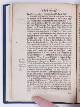 The first Booke of the historie of the Discouerie and Conquest of the East Indias,