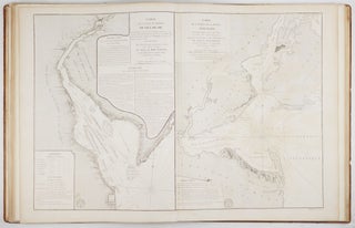 Neptune Americo-Septentrional Contenant les Côtes, Îles et Bancs, les Baies, Ports, et Mouillages, et les Sondes des Mers de cette partie du Monde, depuis le Groenland inclusivement, jusques et compris le Golfe du Mexique avec les îles de Sous-le-vent et du Vent, accompagné de Plans particuliers des Ports les flus fréquentés. Ou Recueil de cartes hydrographiques à l'usage des Vaißeaux du Roi, Rédigé d'après les Cartes Françoises et Etrangeres les plus estimées; Rectifié d'après des Plans Manuscrits authentiques, et aßujetti aux Observations astronomiques Dreßé au Dépôt Général des Cartes, Plans et Journaux de la Marine, et publié par ordre du Roi