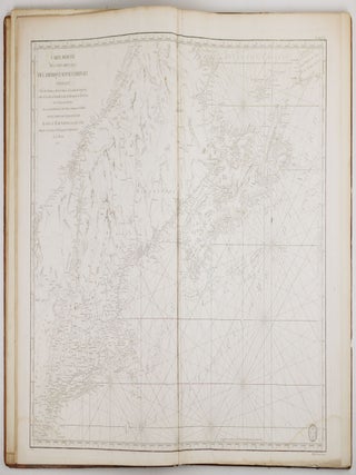 Neptune Americo-Septentrional Contenant les C&ocirc;tes, &Icirc;les et Bancs, les Baies, Ports, et Mouillages, et les Sondes des Mers de cette partie du Monde, depuis le Groenland inclusivement, jusques et compris le Golfe du Mexique avec les &icirc;les de Sous-le-vent et du Vent, accompagn&eacute; de Plans particuliers des Ports les flus fr&eacute;quent&eacute;s. Ou Recueil de cartes hydrographiques &agrave; l'usage des Vai&szlig;eaux du Roi, R&eacute;dig&eacute; d'apr&egrave;s les Cartes Fran&ccedil;oises et Etrangeres les plus estim&eacute;es; Rectifi&eacute; d'apr&egrave;s des Plans Manuscrits authentiques, et a&szlig;ujetti aux Observations astronomiques Dre&szlig;&eacute; au D&eacute;p&ocirc;t G&eacute;n&eacute;ral des Cartes, Plans et Journaux de la Marine, et publi&eacute; par ordre du Roi