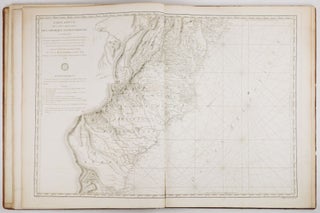 Neptune Americo-Septentrional Contenant les Côtes, Îles et Bancs, les Baies, Ports, et Mouillages, et les Sondes des Mers de cette partie du Monde, depuis le Groenland inclusivement, jusques et compris le Golfe du Mexique avec les îles de Sous-le-vent et du Vent, accompagné de Plans particuliers des Ports les flus fréquentés. Ou Recueil de cartes hydrographiques à l'usage des Vaißeaux du Roi, Rédigé d'après les Cartes Françoises et Etrangeres les plus estimées; Rectifié d'après des Plans Manuscrits authentiques, et aßujetti aux Observations astronomiques Dreßé au Dépôt Général des Cartes, Plans et Journaux de la Marine, et publié par ordre du Roi