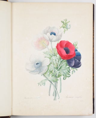 Choix des plus belles fleurs prises dans différentes familles du règne végétal et de quelques branches des plus beaux fruits groupées quelquefois, et souvent animées par des insectes et des papillons gravées, imprimées en couleur et retouchées au pinceau avec un soin qui doit répondre de leur perfection dédié a LL. AA. RR. les Princesses Louise et Marie d’Orléans par P. J. Redouté Chevalier de la Légion d’Honneur. . .