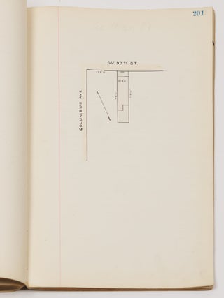Illustrated manuscript real estate ledger for New York, New Jersey, Colorado, Missouri, Illinois etc.