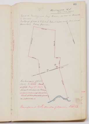 Illustrated manuscript real estate ledger for New York, New Jersey, Colorado, Missouri, Illinois etc.