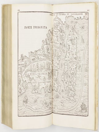 Primo [Secondo- Terzo-] volume & Quarta editione. Delle navigationi et viaggi raccolto da M. Gio. Batt. Ramusio, & con molti vaghi discorsi, da lui in molti luoghi dichiarato, & illustrato. Nel quale si contengono. . .