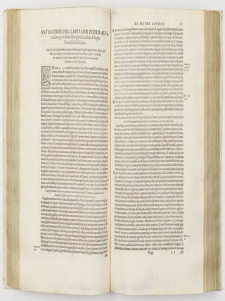 Primo [Secondo- Terzo-] volume & Quarta editione. Delle navigationi et viaggi raccolto da M. Gio. Batt. Ramusio, & con molti vaghi discorsi, da lui in molti luoghi dichiarato, & illustrato. Nel quale si contengono. . .