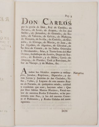 Real cédula de S. M. y señores del consejo, en que se manda observar y guardar el Tratado de Amistad, Límites y Navegacion concluido, y ratificado entre su Real Persona, y los Estados Unidos de América
