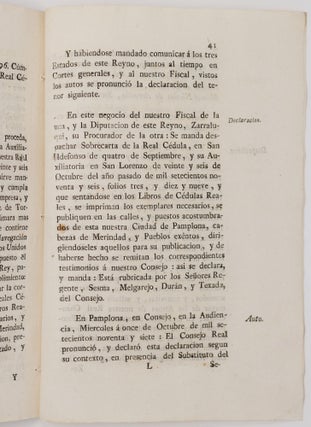 Real cédula de S. M. y señores del consejo, en que se manda observar y guardar el Tratado de Amistad, Límites y Navegacion concluido, y ratificado entre su Real Persona, y los Estados Unidos de América