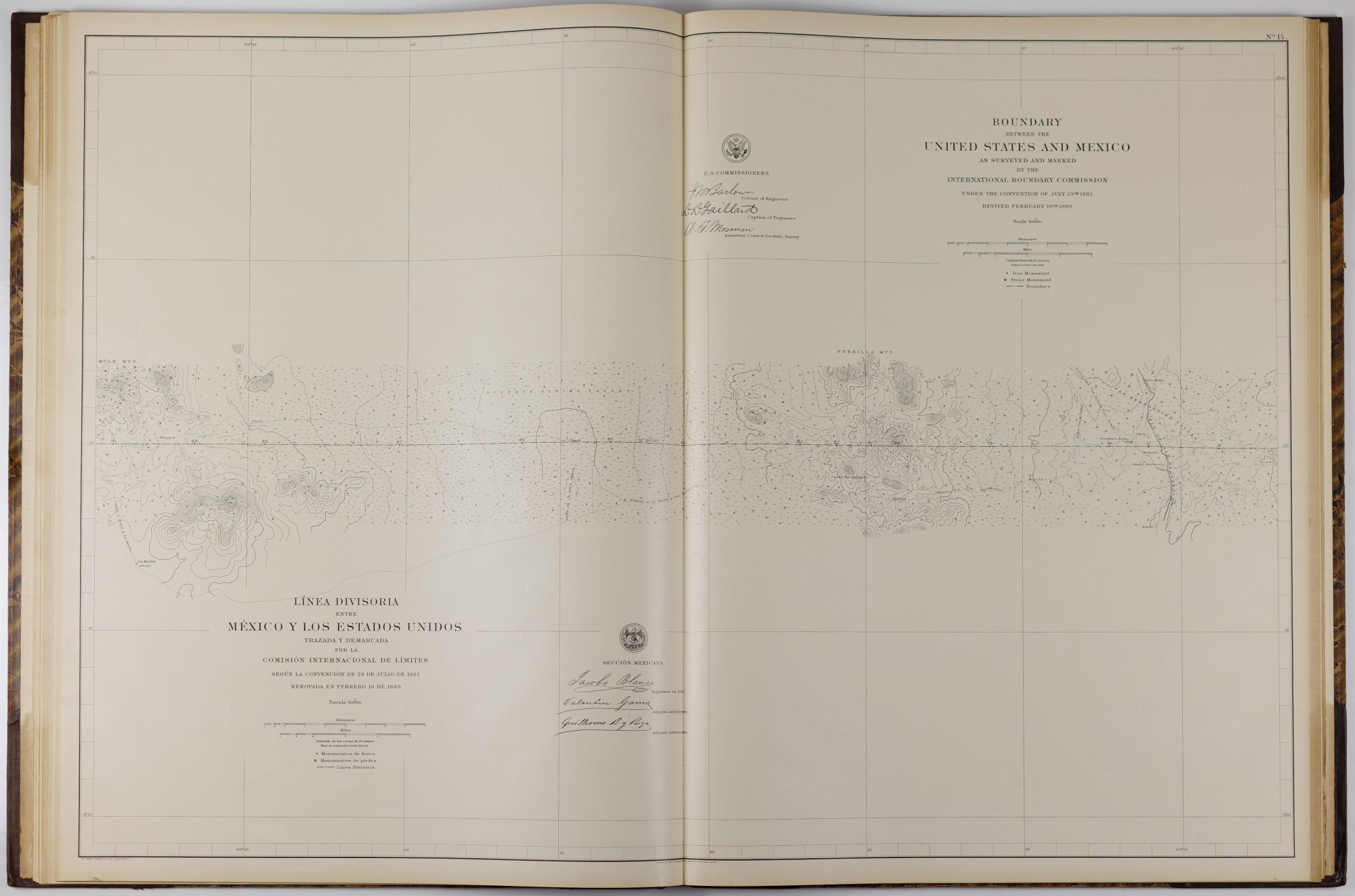 A map from the 1898-1899 International Boundary Commission Survey of the U.S.-Mexico border