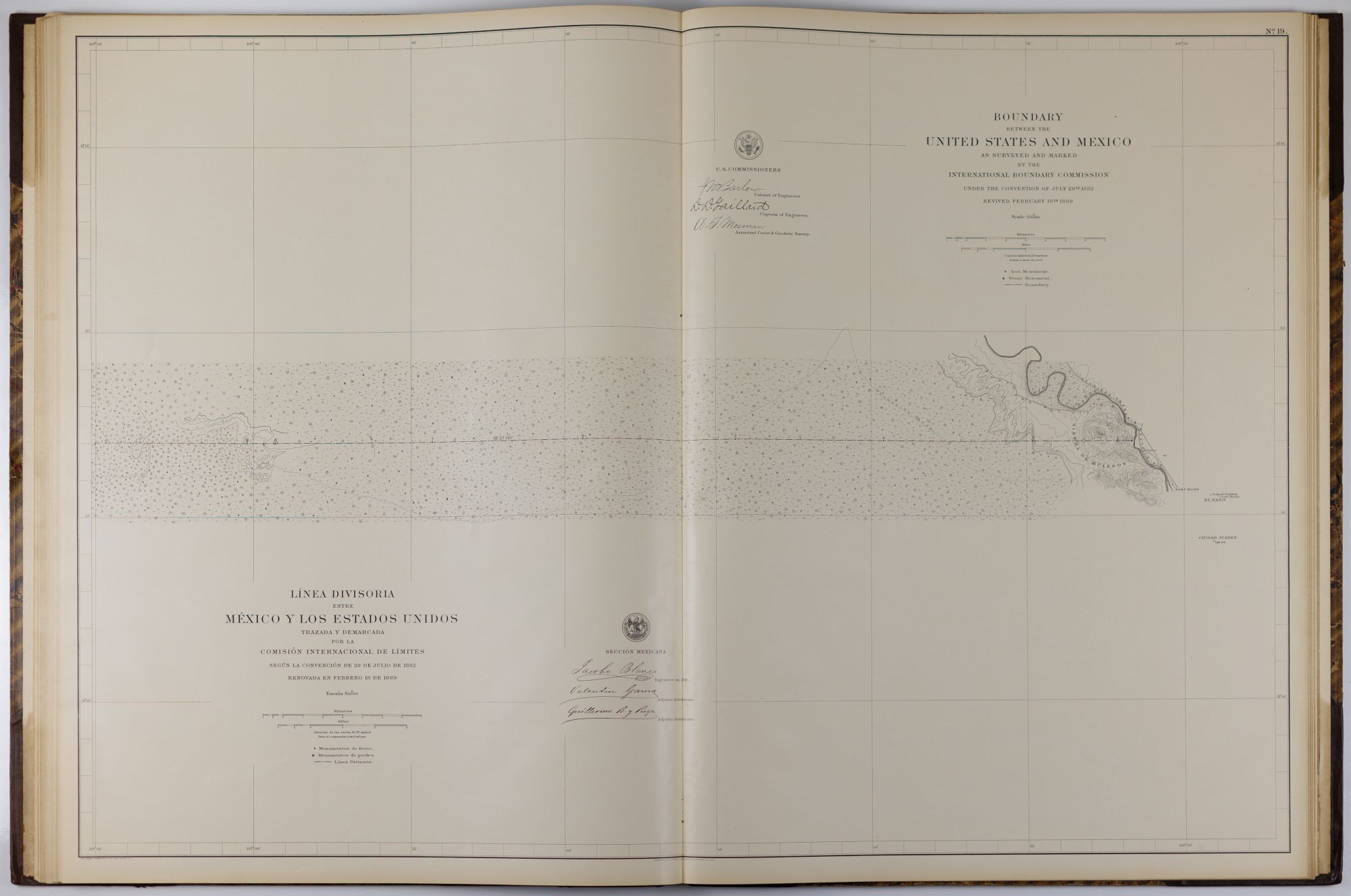 A map from the 1898-1899 International Boundary Commission Survey of the U.S.-Mexico border