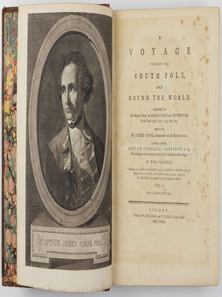 The three voyages of Captain Cook: FIRST: An account of the voyages&hellip; for making Discoveries in the Southern Hemisphere. . .; SECOND: A voyage towards the South Pole, and round the world&hellip;; THIRD: A voyage to the Pacific Ocean. . . for making Discoveries in the Northern Hemisphere