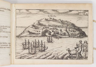 Speculum orientalis occidentalisque Indiæ navigationum; Quarum una Georgij à Spilbergen classis cum potestate Præfecti, altera Iacobi le Maire auspicijs imperioque directa, Annis 1614, 15, 16, 17, 18. Exhibens Noui in mare Australe transitus, incognitarumque hactenus terrarum ac gentium inuentionê: prælia aliquot terra marique commissa, expugnationesq; vrbium: vna cum duabus nouis utriusque Indiæ Historijs, Catalogo munitionum Hollandicarum, ducum & reliqui bellici apparatus, Fretisque quatuor: suis quæque figuris ac imaginibus illustrata