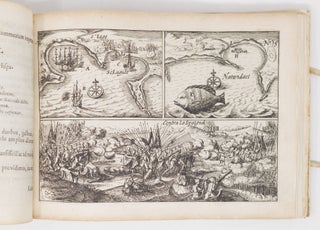 Speculum orientalis occidentalisque Indiæ navigationum; Quarum una Georgij à Spilbergen classis cum potestate Præfecti, altera Iacobi le Maire auspicijs imperioque directa, Annis 1614, 15, 16, 17, 18. Exhibens Noui in mare Australe transitus, incognitarumque hactenus terrarum ac gentium inuentionê: prælia aliquot terra marique commissa, expugnationesq; vrbium: vna cum duabus nouis utriusque Indiæ Historijs, Catalogo munitionum Hollandicarum, ducum & reliqui bellici apparatus, Fretisque quatuor: suis quæque figuris ac imaginibus illustrata