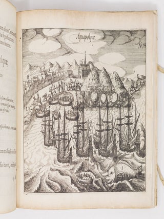 Speculum orientalis occidentalisque Indi&aelig; navigationum; Quarum una Georgij &agrave; Spilbergen classis cum potestate Pr&aelig;fecti, altera Iacobi le Maire auspicijs imperioque directa, Annis 1614, 15, 16, 17, 18. Exhibens Noui in mare Australe transitus, incognitarumque hactenus terrarum ac gentium inuention&ecirc;: pr&aelig;lia aliquot terra marique commissa, expugnationesq; vrbium: vna cum duabus nouis utriusque Indi&aelig; Historijs, Catalogo munitionum Hollandicarum, ducum & reliqui bellici apparatus, Fretisque quatuor: suis qu&aelig;que figuris ac imaginibus illustrata