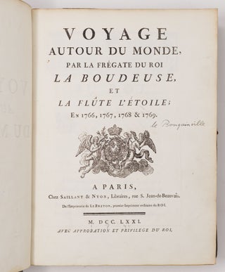Voyage autour du monde, par la frégate du roi la Boudeuse, et la flûte l'Étoile; En 1766, 17676, 1768 & 1769