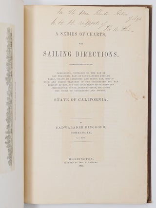 A series of charts, with sailing directions, embracing surveys of the Farallones, entrance to the Bay of San Francisco, Bays of San Francisco and San Pablo, Straits of Carquines and Suisun Bay, confluence and deltic branches of the Sacramento and San Joaquin Rivers, and the Sacramento River (with the Middle Fork) to the American River, including the cities of Sacramento and Boston, State of California
