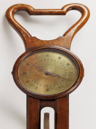 A brass and mahogany Waywiser, banded in iron