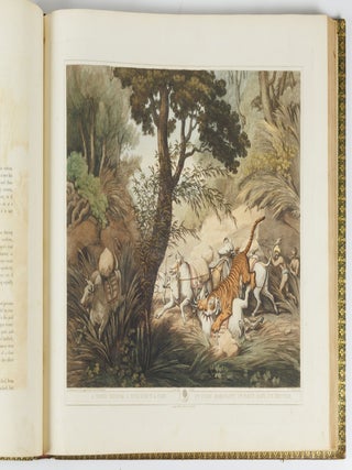 Oriental field sports; being a complete, detailed and accurate description of the wild sports of the East; and exhibiting, in a novel and interesting manner, the natural history of the elephant, the rhinoceros, the tiger, the leopard, the bear, the deer, the buffalo, the wolf, the wild hog, the jackall, the wild dog, the civet, and other undomesticated animals: as likewise the different species of feathered game, fishes, and serpents. . . The whole taken from the manuscript and designs of Captain Thomas Williamson, Who served upwards of Twenty Years in Bengal; the drawings by Samuel Howett, made uniform in size and engraved by the first artists under the direction of Edward Orme