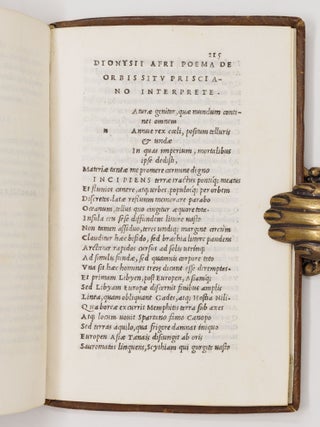 Pomponivs Mela. Ivlivs Solinvs. Itinerarivm Antonini Avg. Vibivs Seqvester. P. Victor de regionibus urbis Rom&aelig;. Dionysius Afer de Situ orbis Prisciano interprete