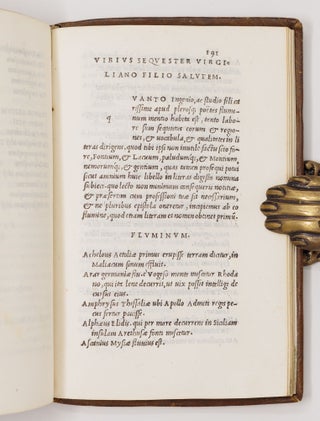 Pomponivs Mela. Ivlivs Solinvs. Itinerarivm Antonini Avg. Vibivs Seqvester. P. Victor de regionibus urbis Romæ. Dionysius Afer de Situ orbis Prisciano interprete