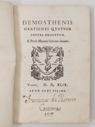 Demosthenis orationes quatuor contra Philippum, &Agrave; Paulo Manutio latinitate donat&aelig;