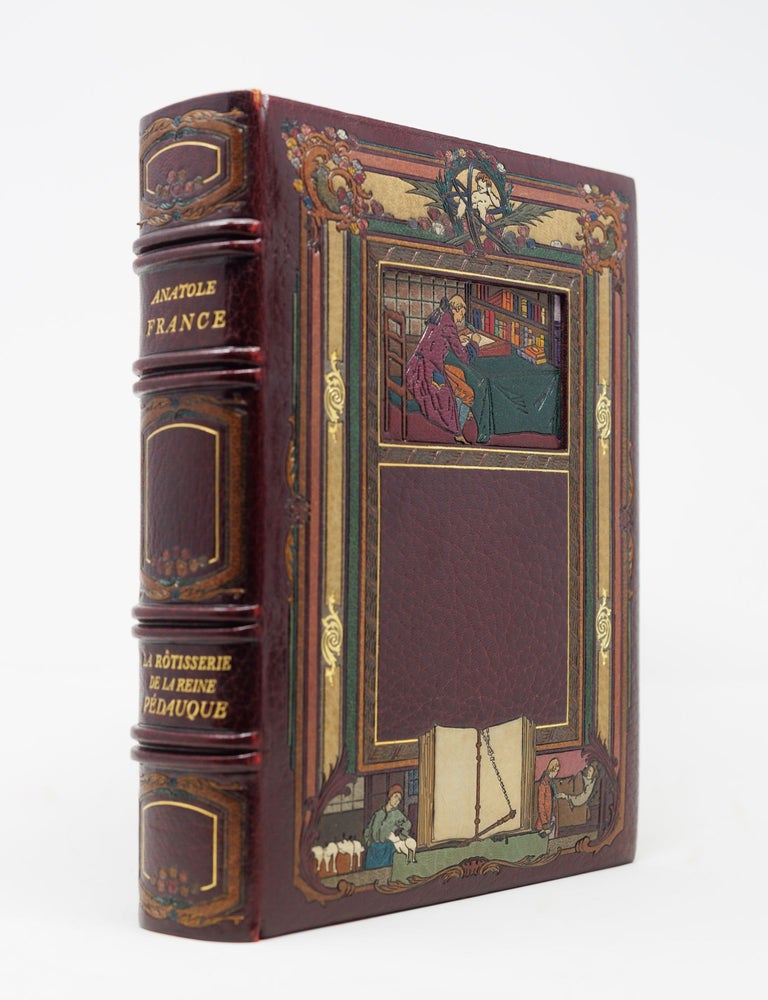 Item #JLR0802 La r&ocirc;tisserie de la Reine P&eacute;dauque illustr&eacute;e par Auguste Leroux de 176 compositions grav&eacute;es par Duplessis, Ernest Florian, Les deux Froment Gusman et Perrichon. Anatole France, illust. Auguste Leroux.