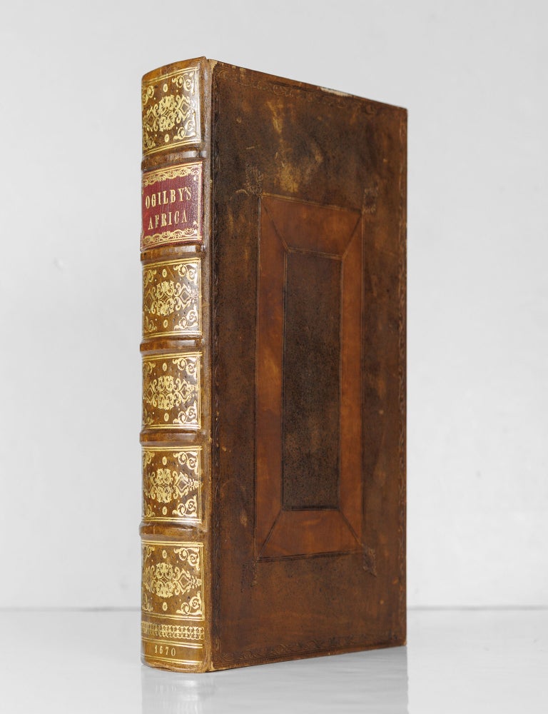 Item #JLR0813 Africa: being an accurate description of the regions of Egypt, Barbary, Lybia, and Billedulgerid, The land of Negroes, Guinee, &AElig;thiopia, and the Abyssines, With all the Adjacent Island, either in the Mediterranean, Atlantick, Southern, or Oriental Sea, belonging thereunto. With the several Denominations of their Coasts, Harbors, Creeks, Rivers, Lakes, Cities, Towns, Castles, Villages. Their Customs, Modes, and Manners, Languages, Religions, and Inexhaustible Treasure; With their Governments and Policy, variety of Trade and Barter, And also of their Wonderful Plants, Beasts, Birds, and Serpents. . . By John Ogilby Esq; Master of His Majesties Revels in the Kingdom of Ireland. John Ogilby.