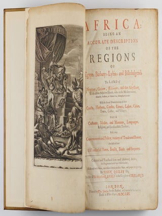 Africa: being an accurate description of the regions of Egypt, Barbary, Lybia, and Billedulgerid, The land of Negroes, Guinee, &AElig;thiopia, and the Abyssines, With all the Adjacent Island, either in the Mediterranean, Atlantick, Southern, or Oriental Sea, belonging thereunto. With the several Denominations of their Coasts, Harbors, Creeks, Rivers, Lakes, Cities, Towns, Castles, Villages. Their Customs, Modes, and Manners, Languages, Religions, and Inexhaustible Treasure; With their Governments and Policy, variety of Trade and Barter, And also of their Wonderful Plants, Beasts, Birds, and Serpents. . . By John Ogilby Esq; Master of His Majesties Revels in the Kingdom of Ireland
