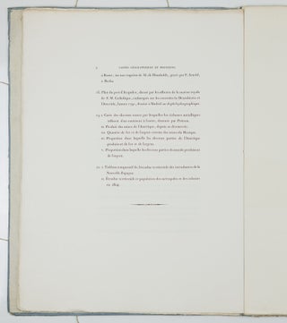 Atlas géographique et physique du Royaume de la Nouvelle-Espagne, fondé sur des observations astronomiques, des mesures trigonométriques et des nivellemens barométriques; Par Al. de Humboldt