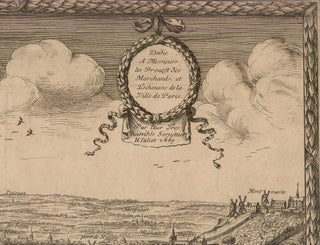Lutetiæ, vulgo, Paris, urbis Galliarum primariæ, non Europæ solius, sed orbis totius celeberrimæ prospectus