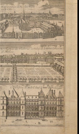 Lutetiæ, vulgo, Paris, urbis Galliarum primariæ, non Europæ solius, sed orbis totius celeberrimæ prospectus