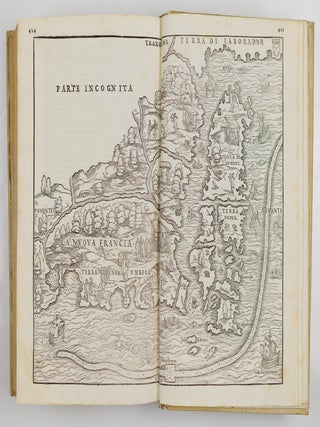 Primo volume, & Terza editione delle navigationi et viaggi raccolto gia da M. Gio. Battista. Ramusio, & con molti & vaghi discorsi, da lui in molti luoghi dichiarato & illustrato. . . WITH Delle navigationi et viaggi raccolte da M. Gio. Battista Ramusio, Et illustrate con molti vaghi Discorsi da lui dichiarati: volume secondo. . . AND Terzo volume delle navigationi et viaggi. . .