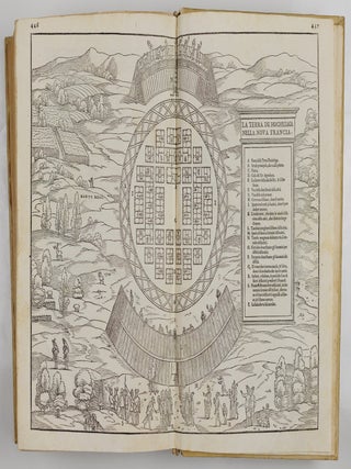 Primo volume, & Terza editione delle navigationi et viaggi raccolto gia da M. Gio. Battista. Ramusio, & con molti & vaghi discorsi, da lui in molti luoghi dichiarato & illustrato. . . WITH Delle navigationi et viaggi raccolte da M. Gio. Battista Ramusio, Et illustrate con molti vaghi Discorsi da lui dichiarati: volume secondo. . . AND Terzo volume delle navigationi et viaggi. . .