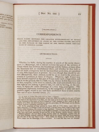Message from the President of the United States, transmitting A copy and translation of a Pamphlet, in the Spanish language, printed and circulated by the late Minister from Mexico before his departure from the United States, &c.