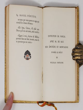 Manuel d'&Eacute;pict&egrave;te Suivi de l'Entretien de Pascal avec M. de Saci sur &Eacute;pictete et Montaigne