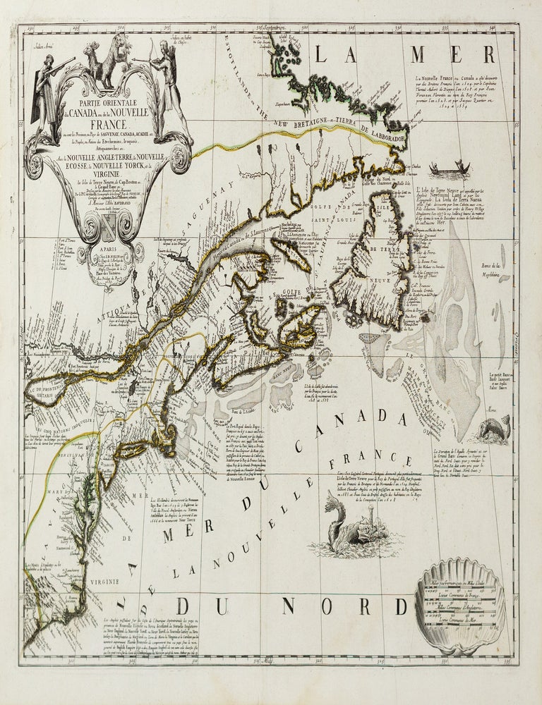 Partie Orientale du Canada ou de la Nouvelle France ou sont les Provinces ou Pays de Sagvenay,...