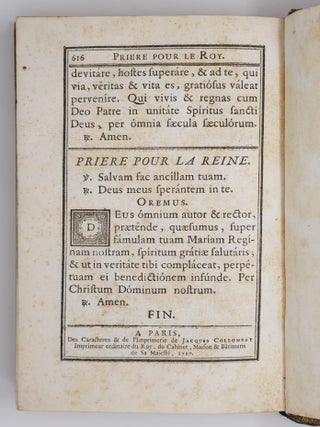 L'office de la Semaine Sainte, a l'usage de la maison du roy. Imprim&eacute; par expr&egrave;s Commandement de Sa Majest&eacute;. Conform&eacute;ment aux Breviaires & Messels Romain & Parisien. Avec les C&eacute;r&eacute;monies de l'Eglise. Nouvelle edition