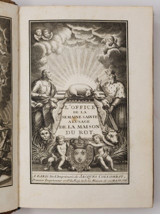 L'office de la Semaine Sainte, a l'usage de la maison du roy. Imprim&eacute; par expr&egrave;s Commandement de Sa Majest&eacute;. Conform&eacute;ment aux Breviaires & Messels Romain & Parisien. Avec les C&eacute;r&eacute;monies de l'Eglise. Nouvelle edition